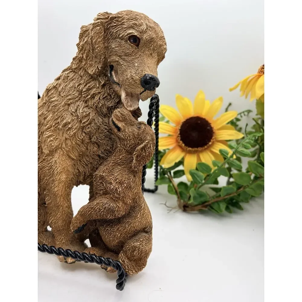 Golden Retriever And Puppy. Plaque By Fig Graphics 1991.